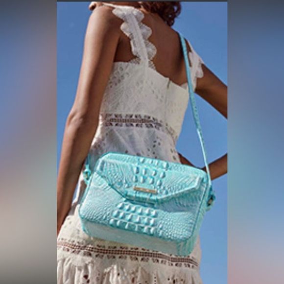 Brahmin shea crossbody and small Veronica wallet in peacock - Picture 11 of 13